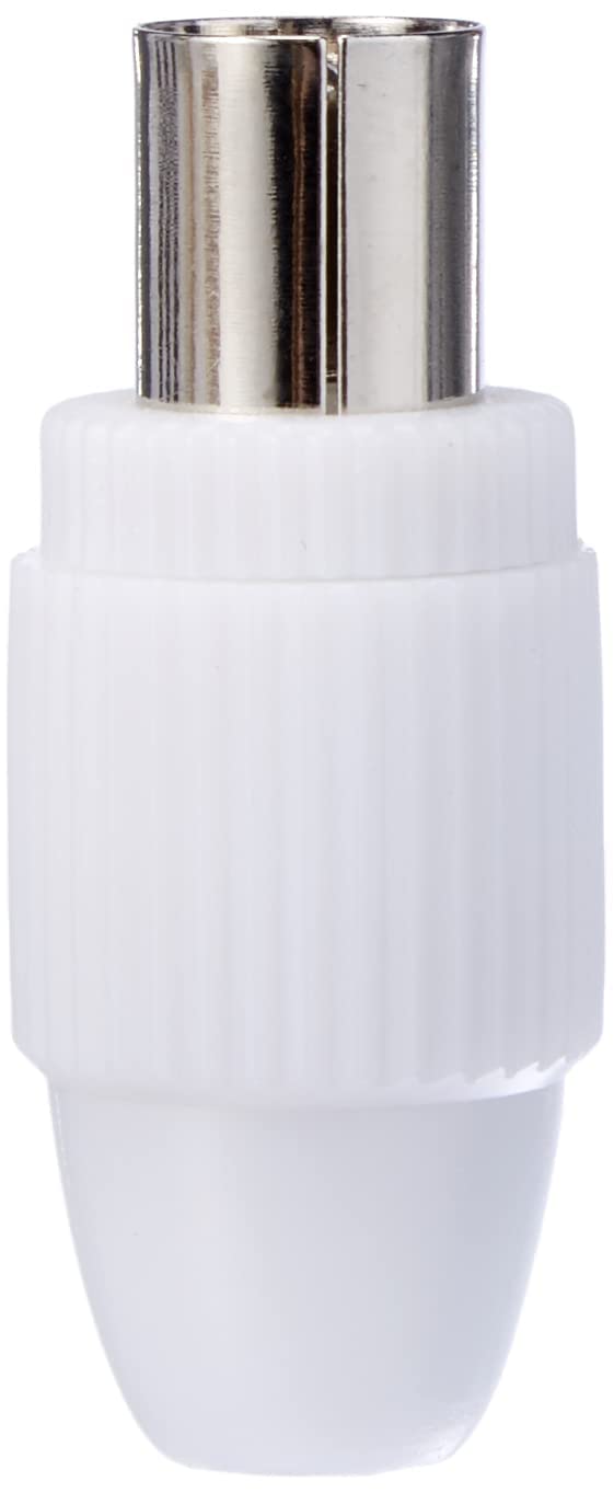 Hama Kit 2 Spine per Cavo Antenna, Coassiale Maschio e Femmina, Bianco