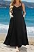 Pinup Fashion Plus Size Maxi Dress Women Summer Black Tiered Long Pockets Maternity Casual Beach Spaghetti Strap Flowy Sleevelss Sundresses