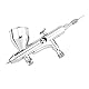 FTVOGUE Airbrush-Pistole, Schwerkraftzufuhr, Dual-Action-Airbrush-Set für Kunstmalerei, Tattoo, Maniküre, Kuchen, Farbe, Hobby, Sprühmodell, Airbrush-Nagelwerkzeug, 0,2 mm