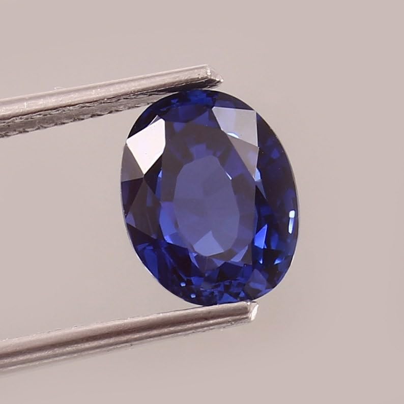 Saphir bleu Ceylan 9x7mm véritable pour création joaillerie haut de gamme
