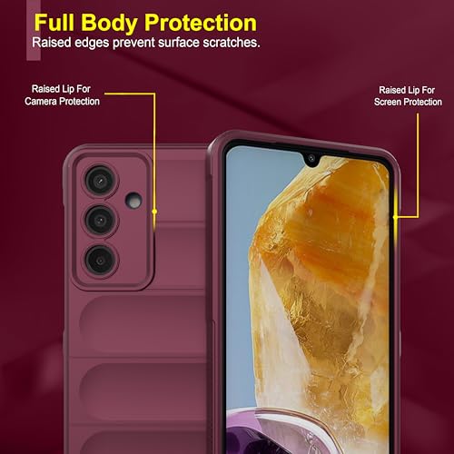 Image of amazon basics Back Case Cover for Samsung Galaxy F55 5G | Compatible for Samsung Galaxy F55 5G Back Cover | Liquid Silicon Magic Case with Camera Protection | Plum
