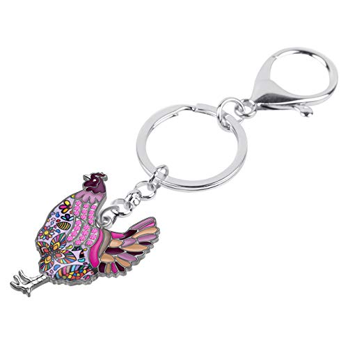 WEVENI Cute Chicken Keychain Chickens Gifts for Women Hen Key Chain Keyring Bag Car Accessories Charms3