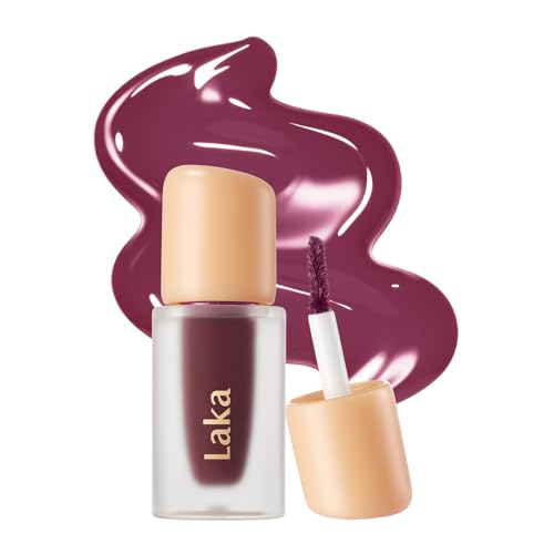 Image of Laka Fruity Glam Tint Mini | Glowing Korean Lip Tint with Hydrating Lightweight Texture | Buildable Color, Non-Sticky High Shine Gloss | K-Beauty Korean Makeup | #179 Diva, 0.07oz