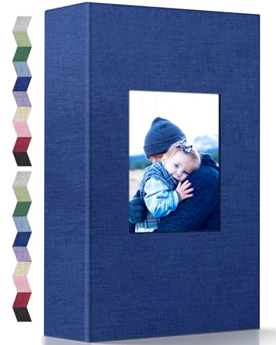 Image of popotop Photo Album 4x6-300 Photos Linen Cover Photo Books with 300 Horizontal Pockets,Slip-in Picture Albums for Family Wedding Anniversary Baby Vacation Pictures