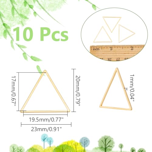 UNICRAFTALE 10pcs 20mm Stainless Steel Triangle Linking Rings Golden Frame Connectors Jewelry Making Kit for DIY Earrings Necklace Crafts - Image 3