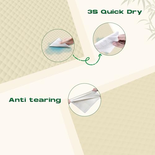 Image of Bamboo Small Puppy Pads Pee Pads for Dogs 22 inchx22 inch 7 Count | Training Pads Deodorizing Leakproof Quick Drying Dog Pee Pads Super Absorbent Disposable Puppies