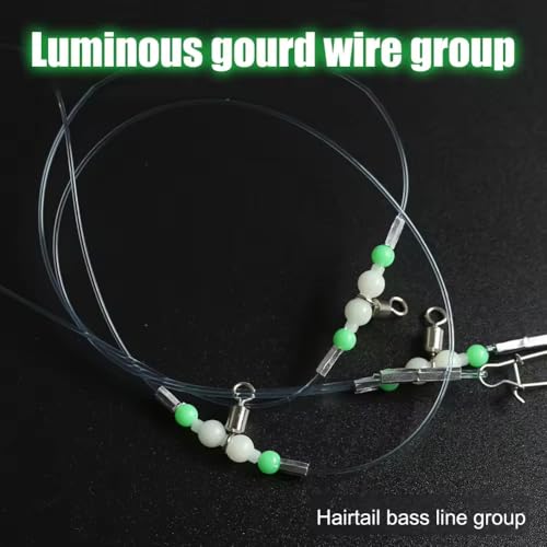 Juego de 5 anzuelos luminosos para pesca marina miniatura 4