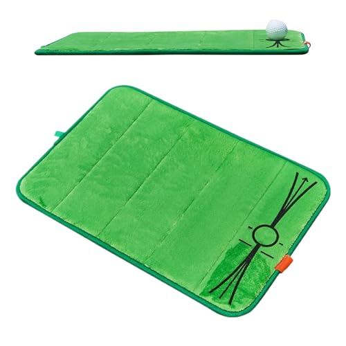 Estera de entrenamiento de golf con estructura de hierba realista - Alfombra de impacto de golf | Herramienta de simulador de entrenador para principiantes Niños Adultos Familia Interior Jardín Hogar