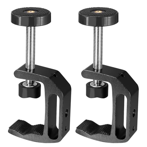 2 Stück C Klemmen Tischklemmen Verstellbar 0-47mm Einstellbar Trägerklemme für Rohr C Zwinge Aluminium Schraubzwinge Schraubklemme für Holzarbeiten Schublade Installation Schweißen Tischlerei