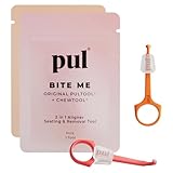 PUL Herramienta para masticar y quitar alineadores transparentes 2 en 1 | Combo masticable + removedor de ortodoncia | Accesorio dental higiénico, reutilizable y sin BPA para Invisalign | Paquete de 3