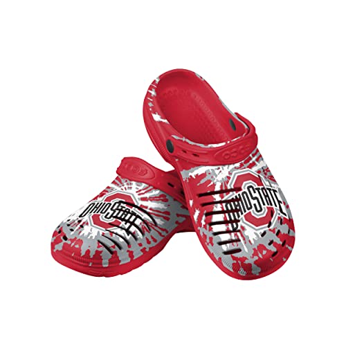 FOCO Ohio State Buckeyes NCAA Mens Tie-Dye Clog With Strap - M