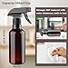 Hethyo Spray Bottles 12oz Plastic Spray Bottle for Hair Mist/Stream Heavy Duty Empty Spray Bottles for Cleaning Solutions, Plants (12oz-Brown)