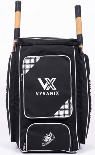 Image of Cricket Kit Bag with Backpack Straps (Black)
