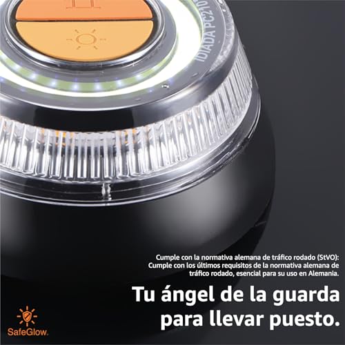 Baliza de advertencia V16 DGT luz de emergencia 2026 homologación IDIADA Nº PC21020060 – Triángulo de emergencia – Triángulo de avería – Homologación UE – para coche y moto - Imagen 6