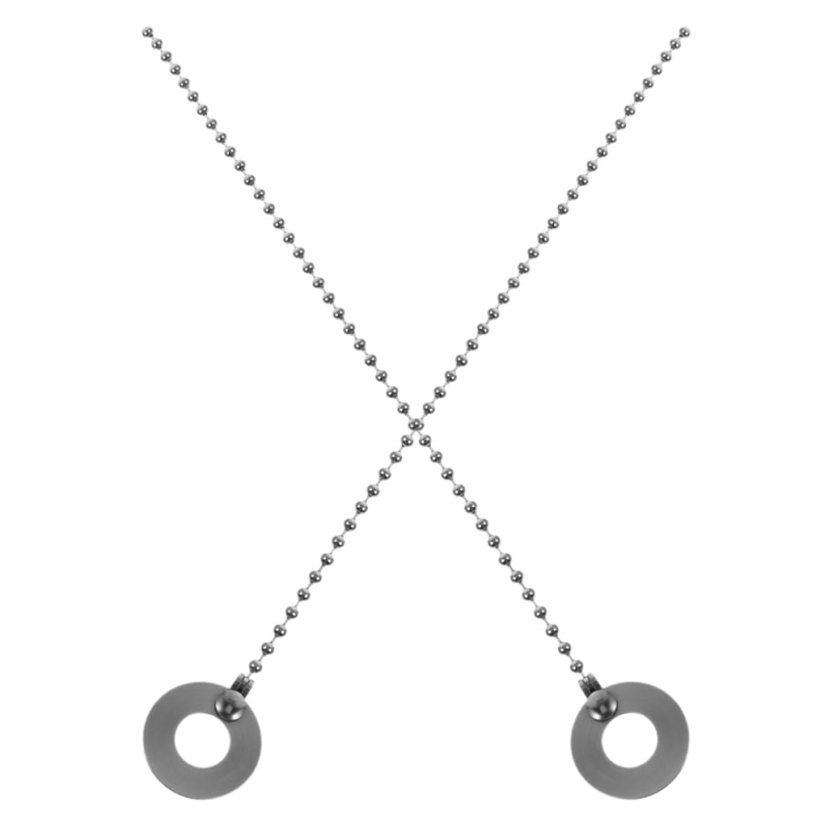 Ciieeo 2 Pcs Silver Alloy Cymbal Sizzle Chains for Jazz Drum Kits Drum Cymbal Accessories with Hanger Enhancer for Sizzle Effect in Band and Performance Use