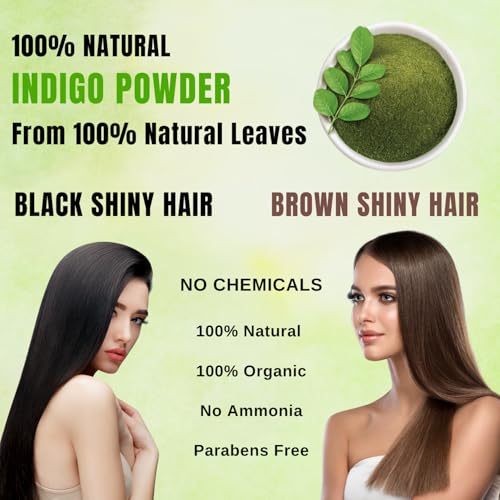 Image of INTIMIFY Indigo Powder For Black Hair | Natural Hair Colour For Women & Men 100 gms (Pack of 1)