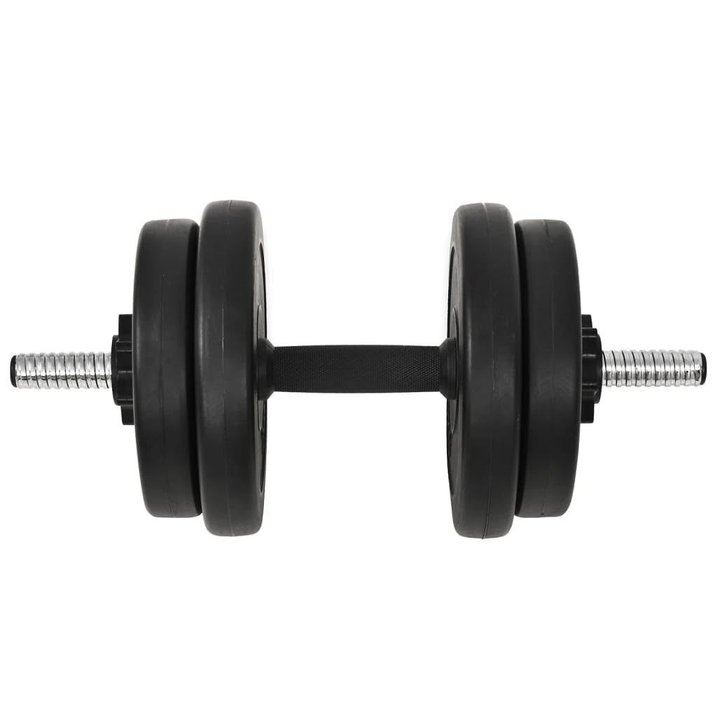 vidaXL Set Manubri 14 pz 20 kg Bilanciere Barre Acciaio Piastre Dischi di Peso
