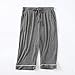 Mens Capri Pajama Pants Lightweight Moisture Wicking Loungewear Breathable Comfortable Pjs Pant Sleepwear Summer 2025 Lounge Shorts Casual Sleep Wear Quick Dry Beach Outfit 01# Dark Gray Plus Size