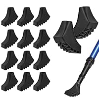 Muyohix 12 Stück Nordic Walking Stöcke Gummipuffer, Nordic Walking Pads Trekking Gummipuffer für die Meisten Walking Stöcke & Nordic Walking Stöcke(10-11mm)