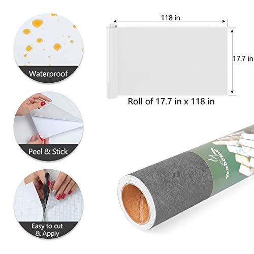 Yenhome Concrete Wallpaper Grey Wallpaper Peel And Stick Contact Paper For Countertops Waterproof Contact Paper For Walls 17.7"X118" Self Adheisve Decorative Contact Paper For Cabinet Vinyl Wrap #TOP7
