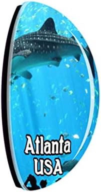 Georgia Aquarium Atlanta America USA Fridge Magnet 3D Crystal Glass Tourist City Travel Souvenir Collection Gift Strong Refrigerator Sticker image 5