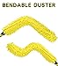 Flexible Fan Blade Cleaner Chenille Duster, Washable Hand Duster for High Ceiling, Removable & Bendable Brush Head Fits All Extension Poles with Standard US Acme Thread (Pole Sold Separately)