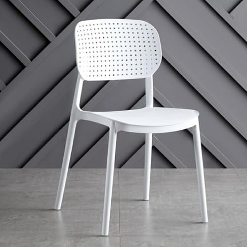 Image of Dream Furnishing - Set of 8 Stackable Dinning Chairs for Home Cafe Office Hotel for Indoor and Outdoor Patio (White Set of 8)