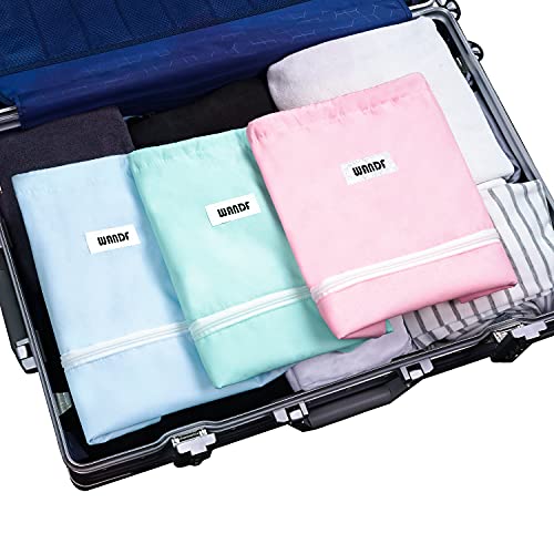 Wandf Drawstring Backpack String Bag Sackpack Cinch Water Resistant Nylon For Gym Shopping Sport Yoga (Light Blue) #TOP5