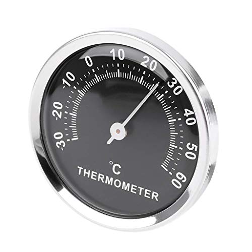Starkes und haltbares Mini-Auto-Thermometer, 58 mm, mechanisches analoges Temperaturmessgerät mit Aufkleber