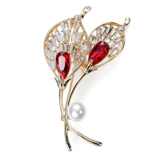 Image of 14K Gold-Plated Flower Brooch Pins