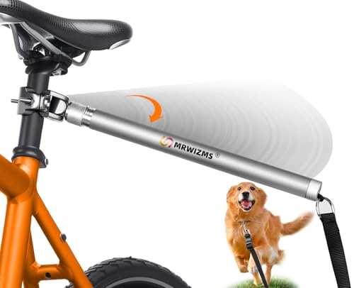 Guinzaglio Mani Bici Libere Per Cani- Bici Per Cani Al Guinzaglio Può Essere Ruotato Di 180°, Forte Assorbimento Degli Urti | Regolabile | Rimovibile/Allenamento Jogging/Ciclismo