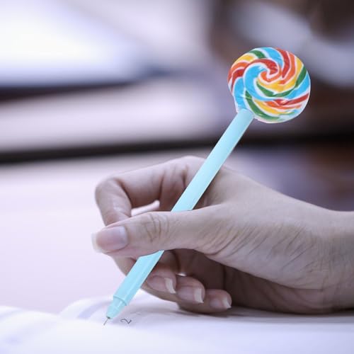 TEHAUX 4 bolígrafos gel lollipop en colores surtidos miniatura 2
