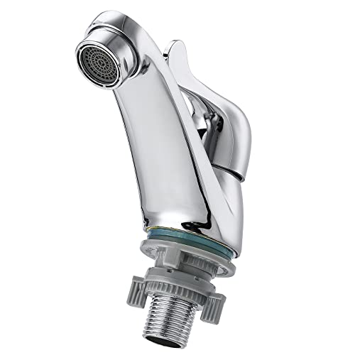 VONATES Bathroom Taps, Pair of Basin Taps Chrome, Thickened and Lengthened Bathroom Faucet Set, Hot and Cold Faucet for Balcony Basins - Image 2