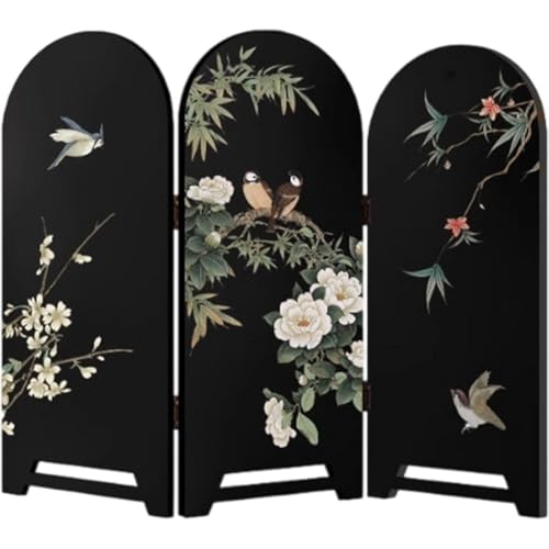 Dianzan Paravent Pliant en Bois, Panneau De Bureau, Ornement De Table, Ornement Laqué Traditionnel, Panneau Décoratif Miniature pour Maison Le Bureau
