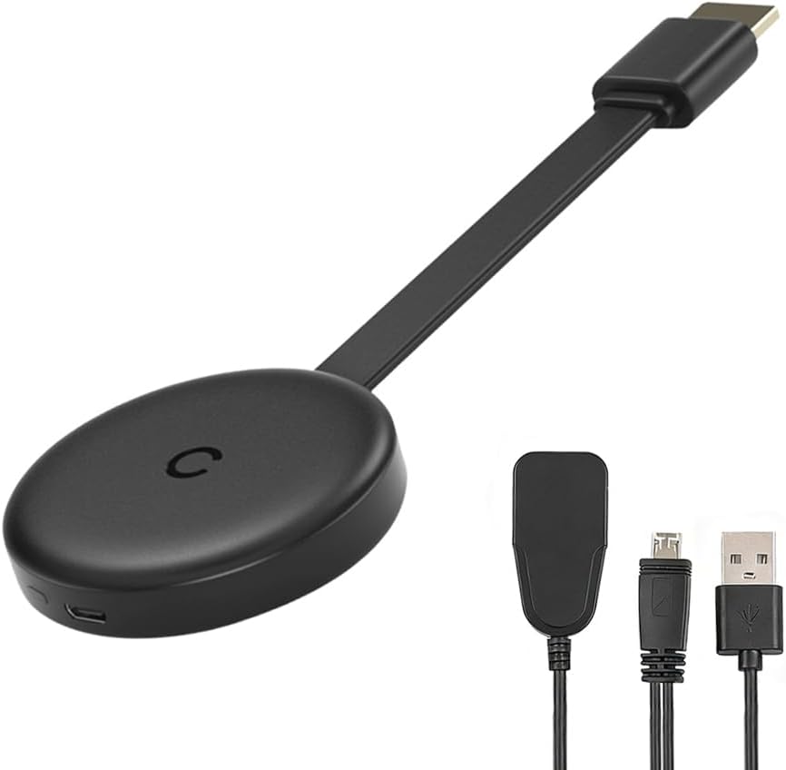 SLuB Mirroring, HDMI Mirror Cast, Wireless, 1080p Mobile Phone Screen to TV, YouTube Watching, Video Transmission, Wi-Fi Connection, Wireless, Smartphone, 2.4 GHz High Speed Transmission, Sound