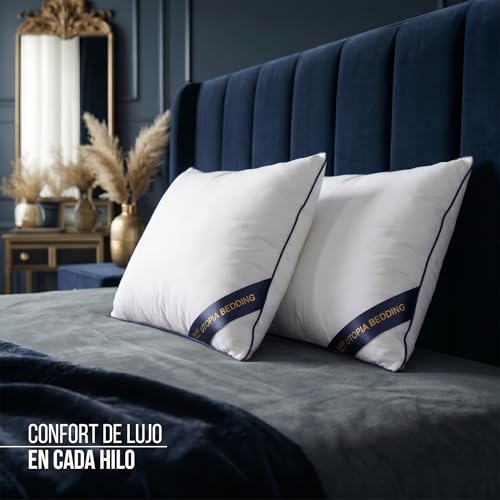 Miniatura 4 de Utopia Bedding Relleno Cojín Cojínes Para Cama, Cojines Decorativos Para Sofá 2, Blanco, Unidad De 2 45x45 Cm