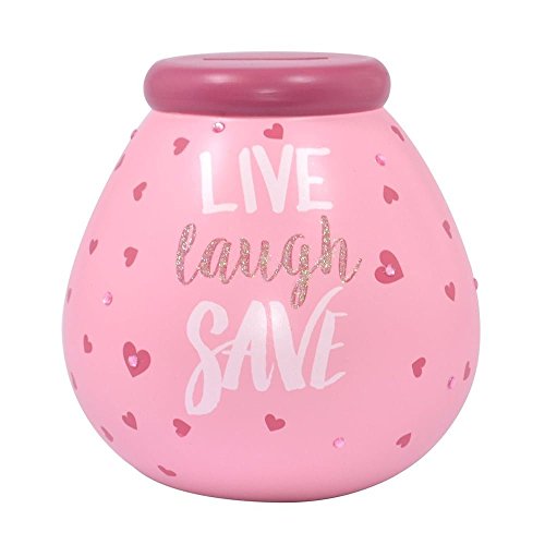 Pots Of Dreams Live Laugh Save Ceramic Money Pot