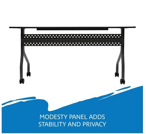 iceberg officeworks mobile training table with wheels gray and charcoal with two locking wheels 18 d x 60 l x 29 h