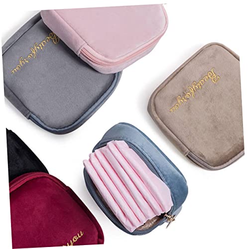 Bolsa de almacenamiento con cierre para toallas sanitarias color azul miniatura 6