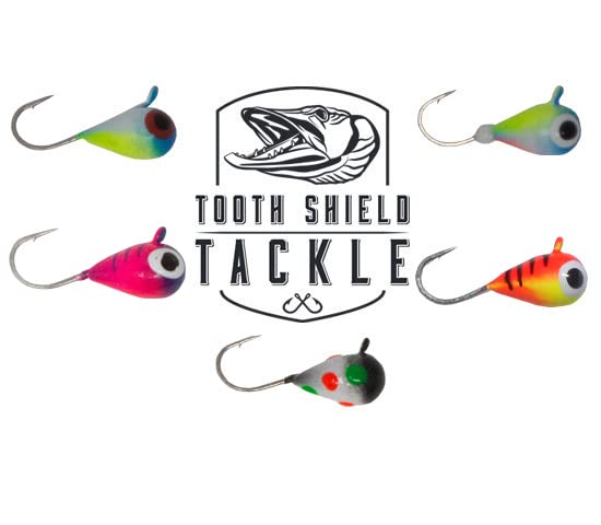 UV Glow Tungsten Ice Fishing Jigs 5-Pack Crappie Perch Bluegill Panfish Jig 5mm