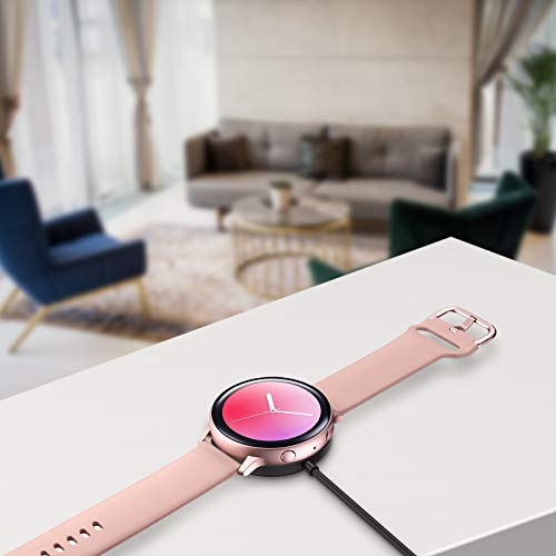 Huishang 2 Pack Wireless Charging Dock, Wireless Magnetic Charger Cord Dock Compatible with Samsung Galaxy Watch 3 Active/Active 2, SM-R500/SM-R800/SM-R820/SM-R830/SM-R840/SM-R845/SM-R850