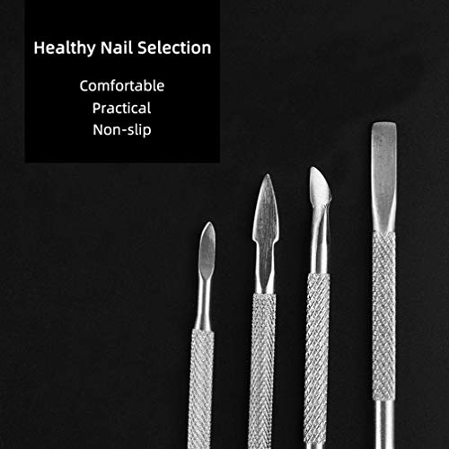 Nail Art Tool, 4Pcs Nagelhautschieber Edelstahl Nagelhautschäler Schaber Gel entfernen Nagellack Nail Art Entferner… – Bild 6