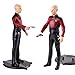 Star Trek Action Figure Set - Bundle with 4 Figurines Data, Picard, Worf, TROI Plus Stickers | 7
