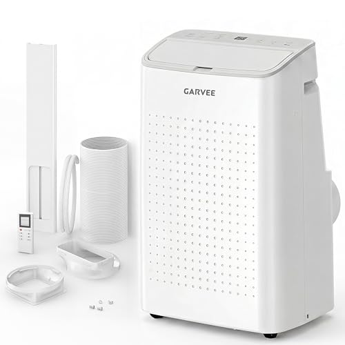Image of Garvee 1,4000 BTUs Portable Air Conditioner for 750 Sq.Ft Max.Portable AC Unit with Dehumidifier, Fan, Sleep, 24H Timer&Installation Kit, DOE Certified, Ceer 7.7,48dB,Remote Control,1115W,Grey