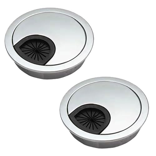 2 Pezzi Occhiello da Tavolo da Scrivania, Passaggio Cavo Occhiello da Scrivania, Copri Foro per Cavo Scrivania Computer, Occhiello per Cavi da Scrivania, per Casa e Ufficio