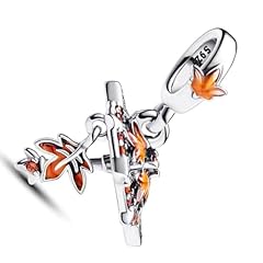 Maple leaf umbrella Dangle Charm 0995