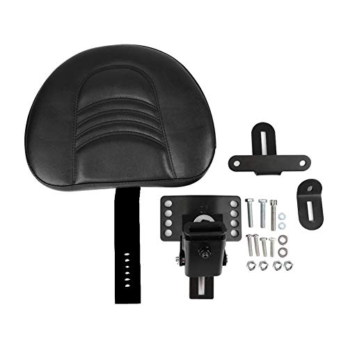 Adjustable Plug-in Driver Rider Backrest Mounting kit for Harley 1997-2019 Touring Models Road King, Street Glide, Road Glide, Electra Glide (Black Mount)