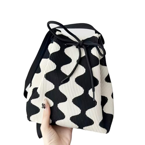 Women's Knitted Yarn Crochet Crossbody Bags Top Handle Knit Women Shoulder Handbags Versatile Korean...