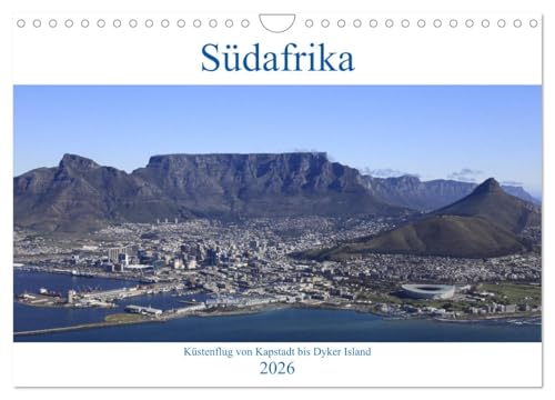 South Africa - Coastal flight from Cape Town to Dyker Island, US-Version (Wall Calendar 2026 DIN A4 Landscape), CALVENDO 12 Month Wall Calendar