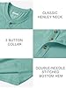 TACVASEN Mens Shirts Casual Short Sleeved Shirts for Men UK Plain Henly Tops Lightweight Quick Dry T Shirt for Summer Green 3XL #5